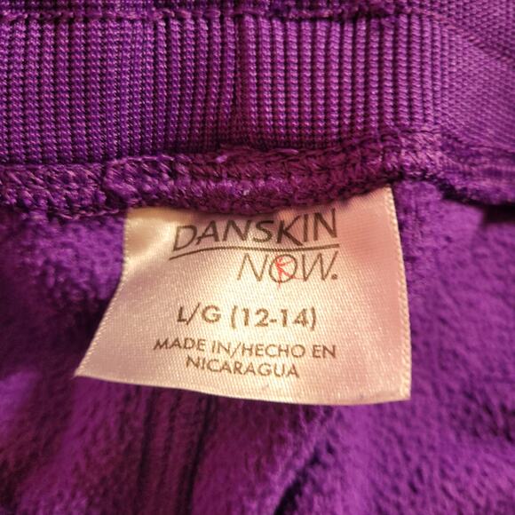 Danskin Athletic Pants L 12-14 Comfort Casual Sweatpants Elastic Waist Fleece - Picture 6 of 7